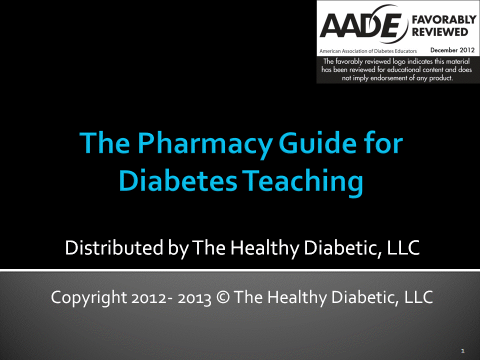 The Pharmacy Guide for Diabetes Teaching